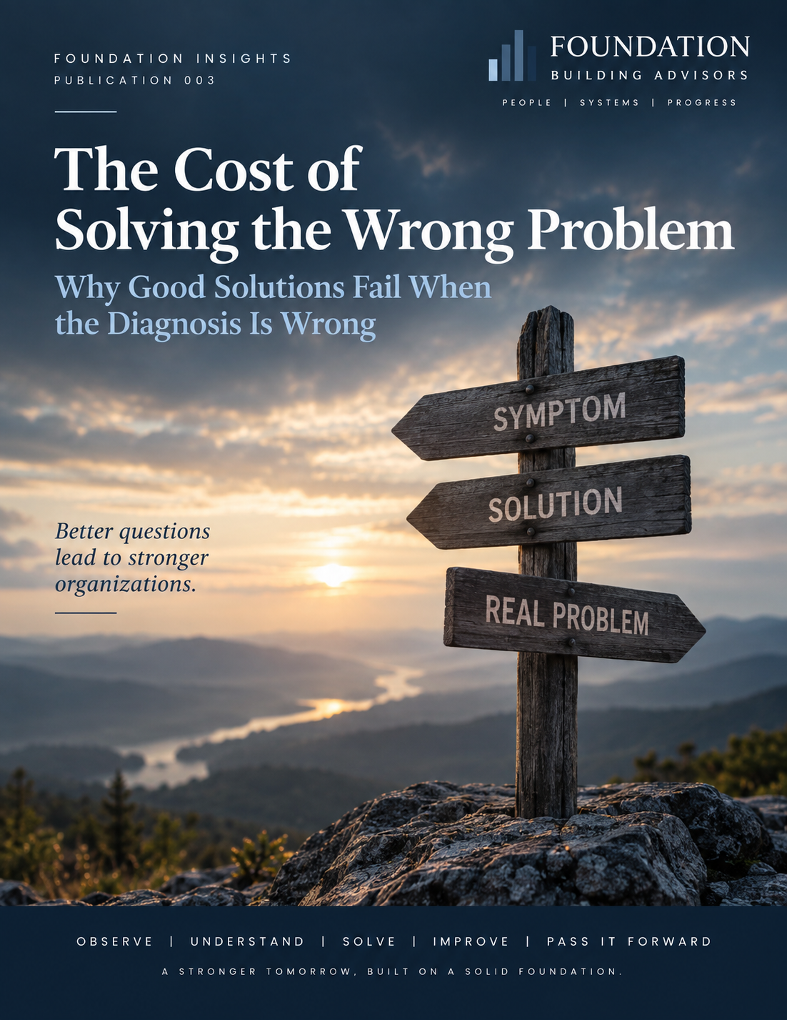 Foundation Insights Publication 003 cover for The Cost of Solving the Wrong Problem
